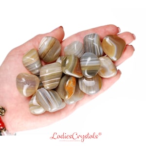 Green Banded Agate Tumbled Stone, Green Agate, Tumbled Stones, Agate, Banded Agate, Stones, Crystals, Rocks, Gifts, Gemstones, Gems, Zodiac
