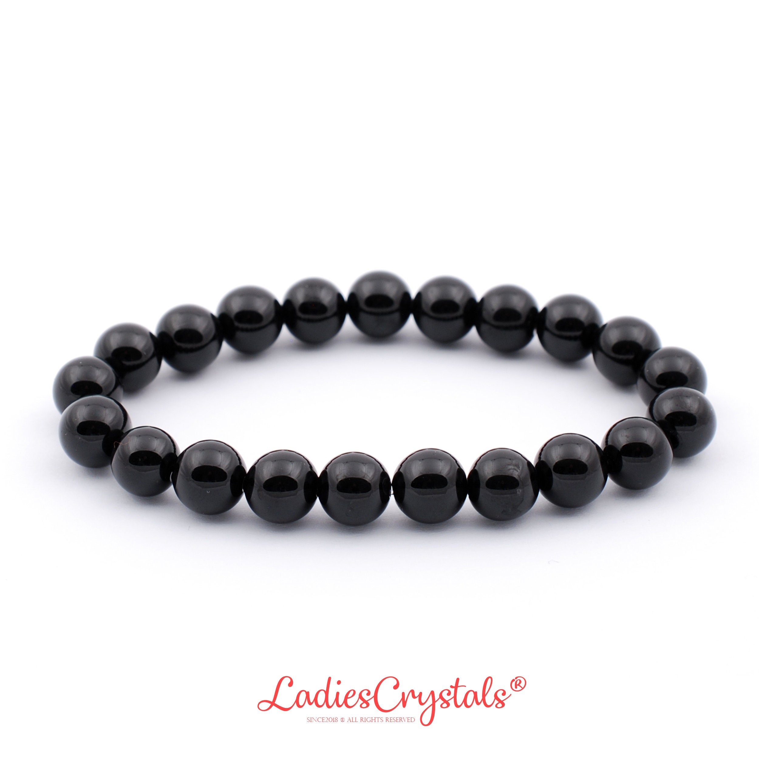 Black Agate Bracelet, Black Agate Bracelet 8 mm Beads, Black Agate, Bracelets, Metaphysical Crystals, Gifts, Crystals, Beaded Bracelet, Gems