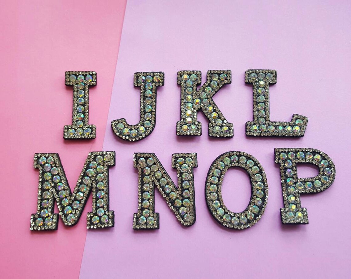 CRYSTAL ALPHABET LETTERSGlue On/Crystal Rhinestone Alphabet Etsy