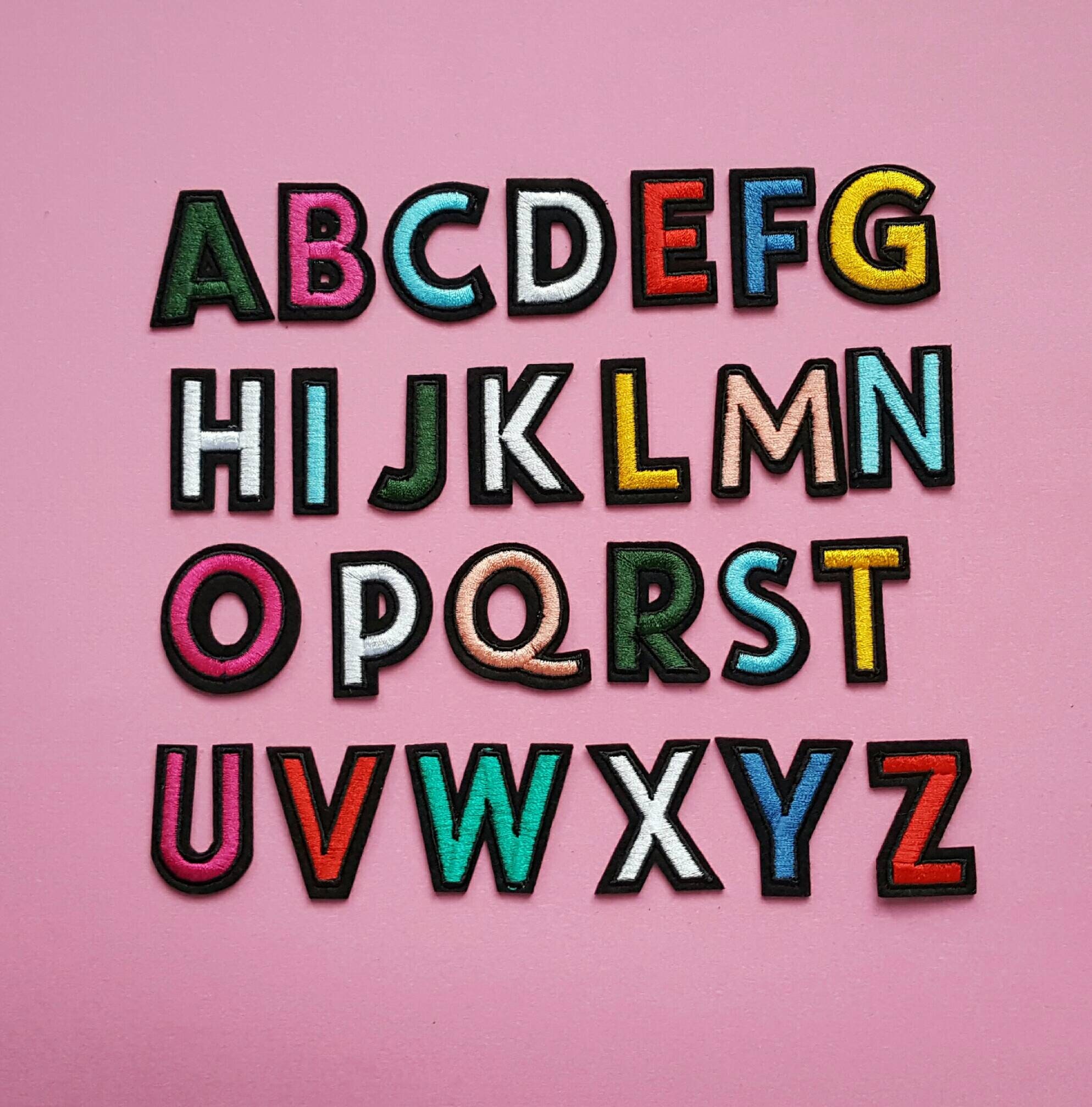 ALPHABET LETTERS Iron On Patch/Clothing Patch/Jacket