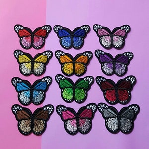 BUTTERFLY PATCH-Microbead PatchButterfly GiftsJacket PatchClothing PatchIron On LatchBirthday GiftsFunny PatchChristmas Gifts