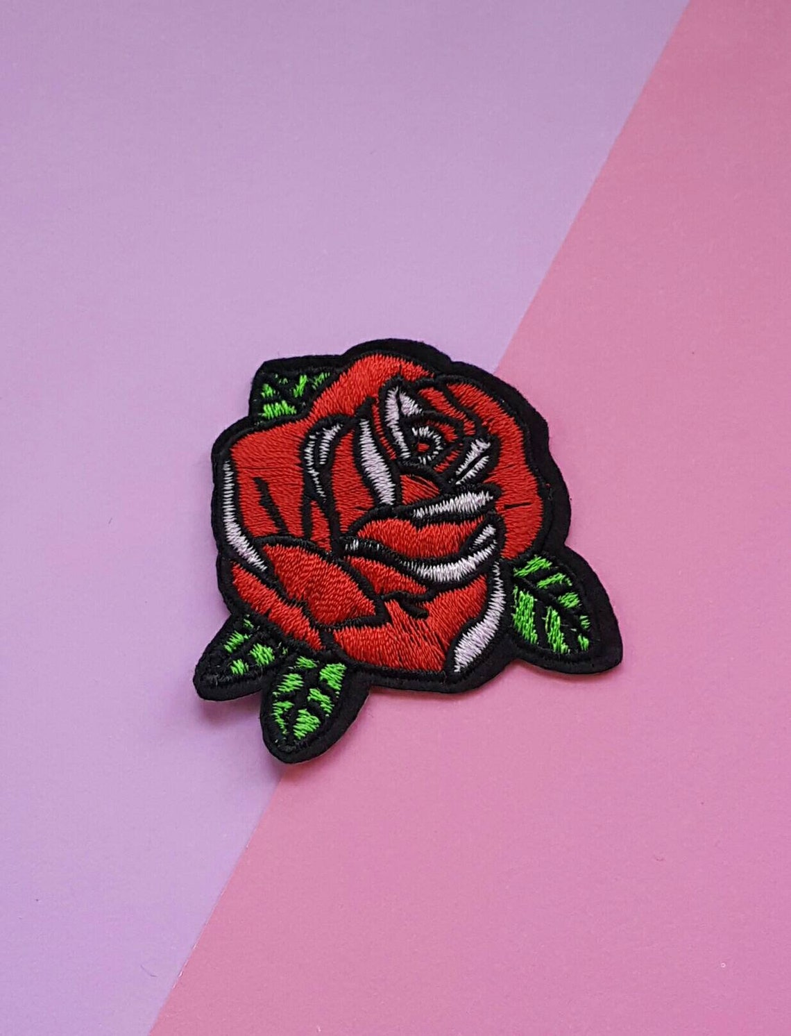 ROSE PATCH Iron On Patch/Flower Patch/Embroidered Patch/Jean | Etsy