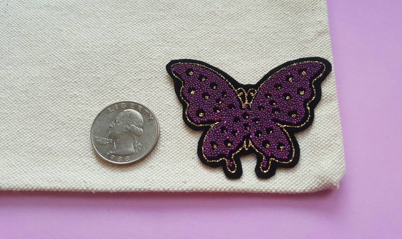 BUTTERFLY PATCH-Microbead PatchButterfly GiftsJacket PatchClothing PatchIron On LatchBirthday GiftsFunny PatchChristmas Gifts
