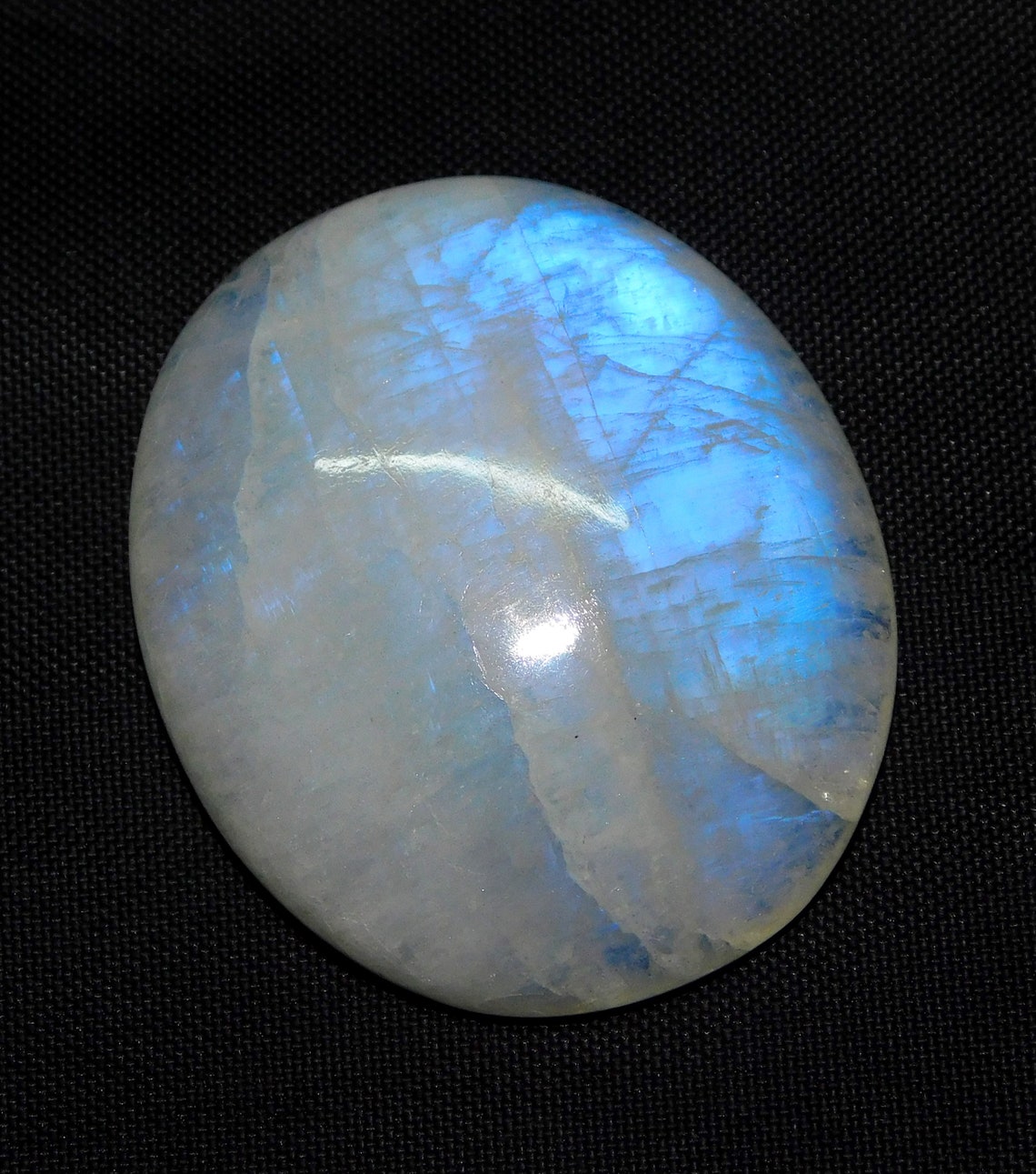 Moonstone Gemstone Cabochonoval Shape Cabochonblue Flashy Etsy