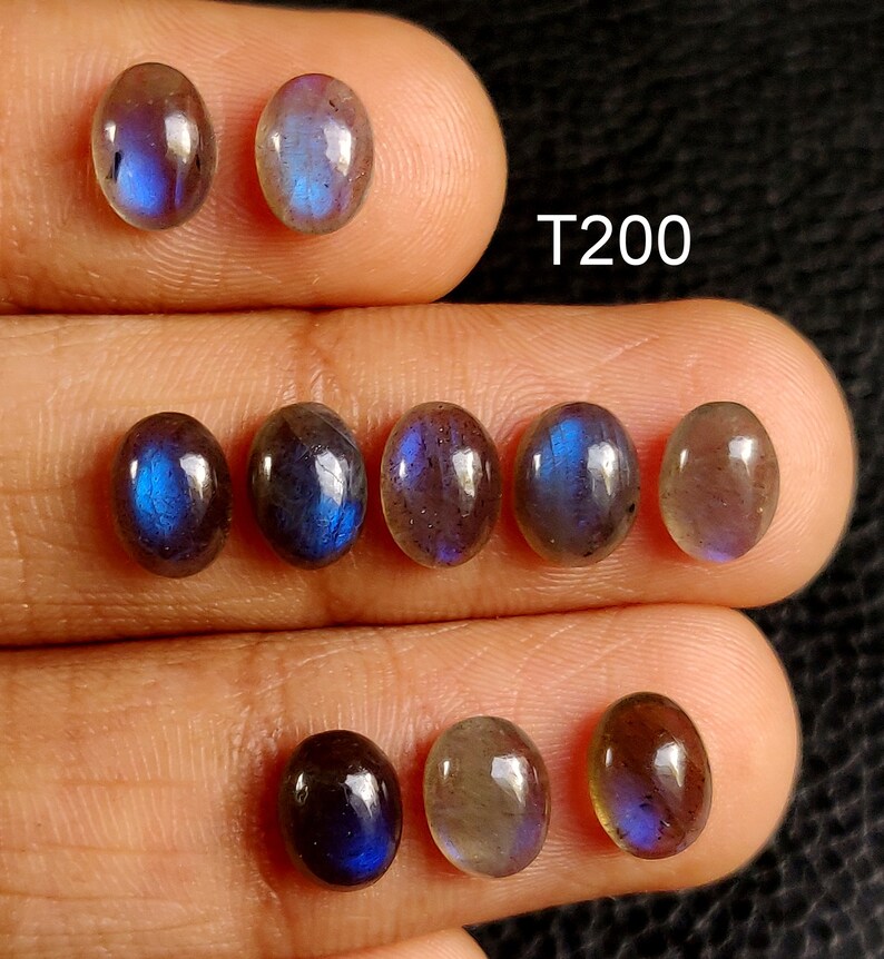 oval shape jewelry making gemstone NATURAL LABRADORITE CABOCHON