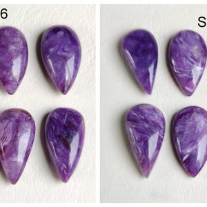 CHAROITE  CABOCHON GEMSTONE, pear shape jewelry making gemstone