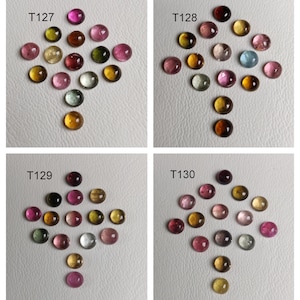 MULTI TOURMALINE CABOCHON shape round jewelry making gemstone