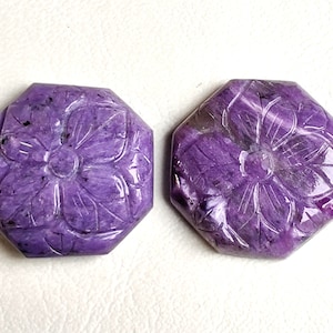 CHAROITE  CARVED GEMSTONE,fancy shape  jewelry making gemstone T-586