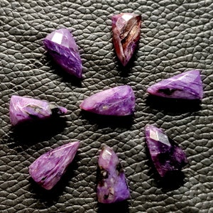 CHAROITE  FACETED GEMSTONE, fancy shape faceted lot fine quality jewelry making gemstone I-53