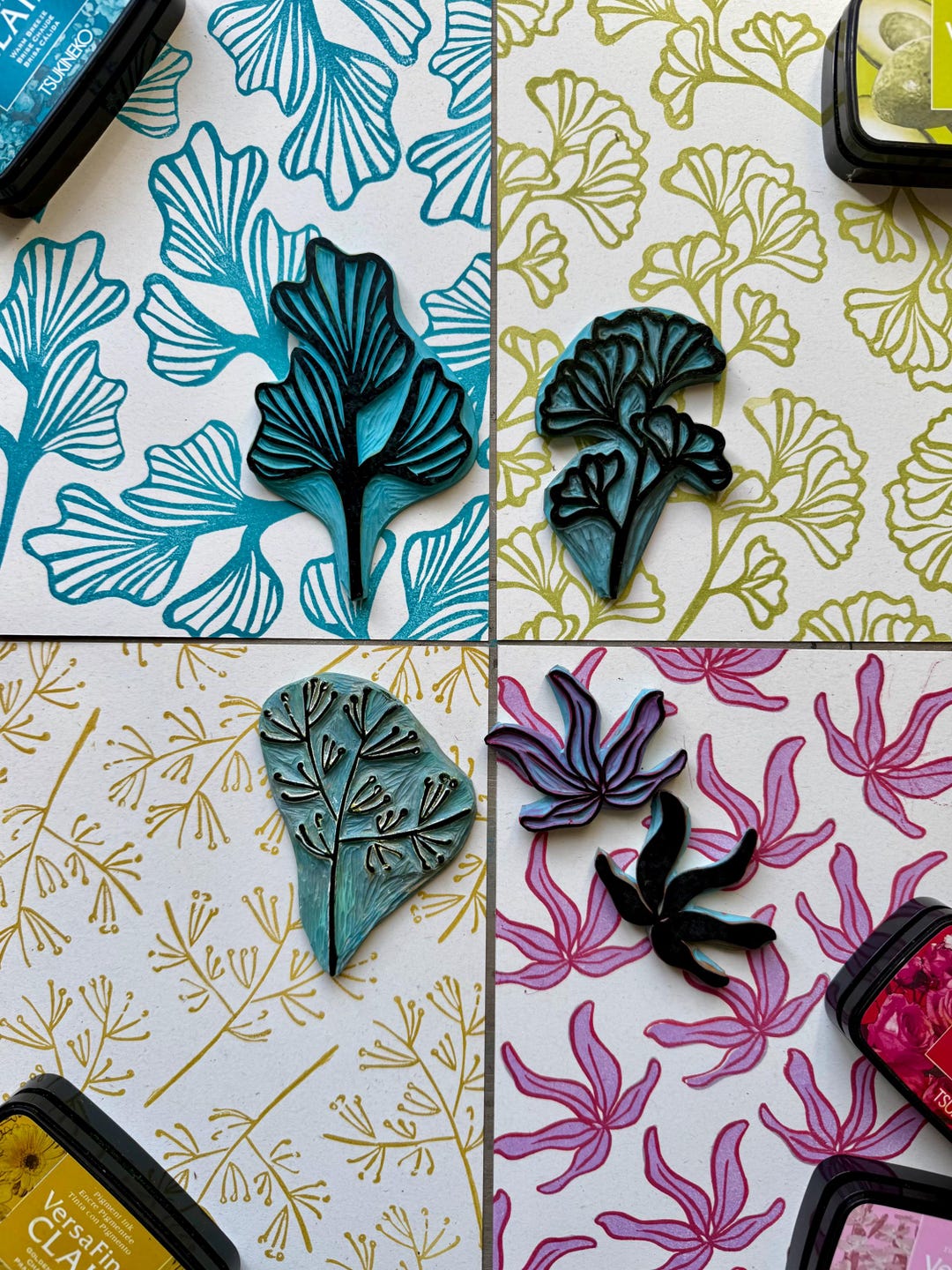 Stamp , Rubber Stamp, Timbro, Timbri, Leaf Stamp, Block Printing ...