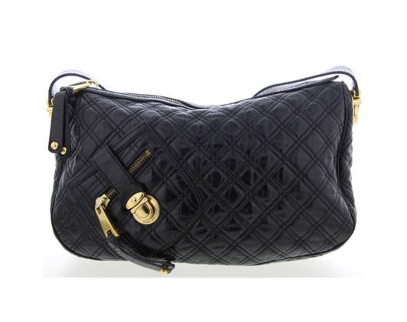 marc jacobs black leather purse