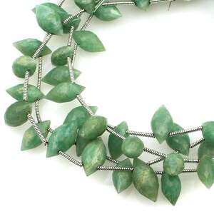 Amazonite Rice Shape Beads, Faceted Gemstone, 6x12mm, Faceted Rice Shape, Double Pointed Bead, Handmade Dev Beads, Beads For Craft Jewelry