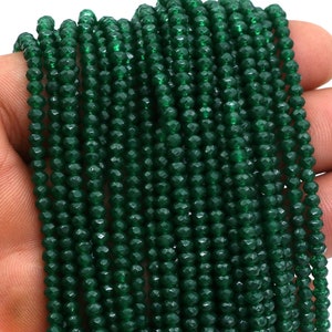 Chrome Diopside, Hydro Beads, Rondelle Faceted, 3MM, Machine Cut Beads, Green Bead, Hydro Faceted Beads, Gemstone Hydro, Craft Supplies Bead