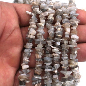 Moonstone Uncut Chips, Gray Moonstone Chips, Polish Nuggets Chips, Grey Stone Chips, Jewelry Making Bead, Hand Crafts Chips