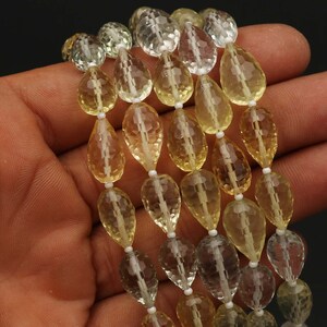 Concave Teardrops, Multi Semiprecious Stone, 7x11-9x16 MM, Honeycomb Cut, Straight Drill, Gemstone Multicolor Beads, Concave Beads, Craft
