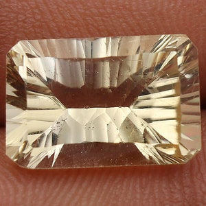 Citrine Baguette Concave Cut, 15x10 MM, 8Cts. Octagon Concave Cut, Gemstone Baguette Concave Cut, Citrine Octagon Cut, Cut Stone For Ring
