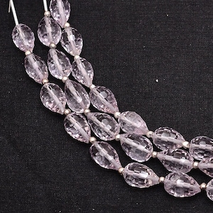 Pink Amethyst Teardrops Concave Cut Beads, 9x6-7x12mm Beads, Natural Amethyst Gemstone Beads, Fancy Cut Teardrops, Drop Beads, Handmade Bead