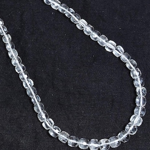 Crystal Clear Natural Quartz, 3D Cube Box, Micro Faceted 3D Cube, 7mm, Natural Crystal 3D Cube, Faceted 3D Cube, Gemstone Beads For Jewelry