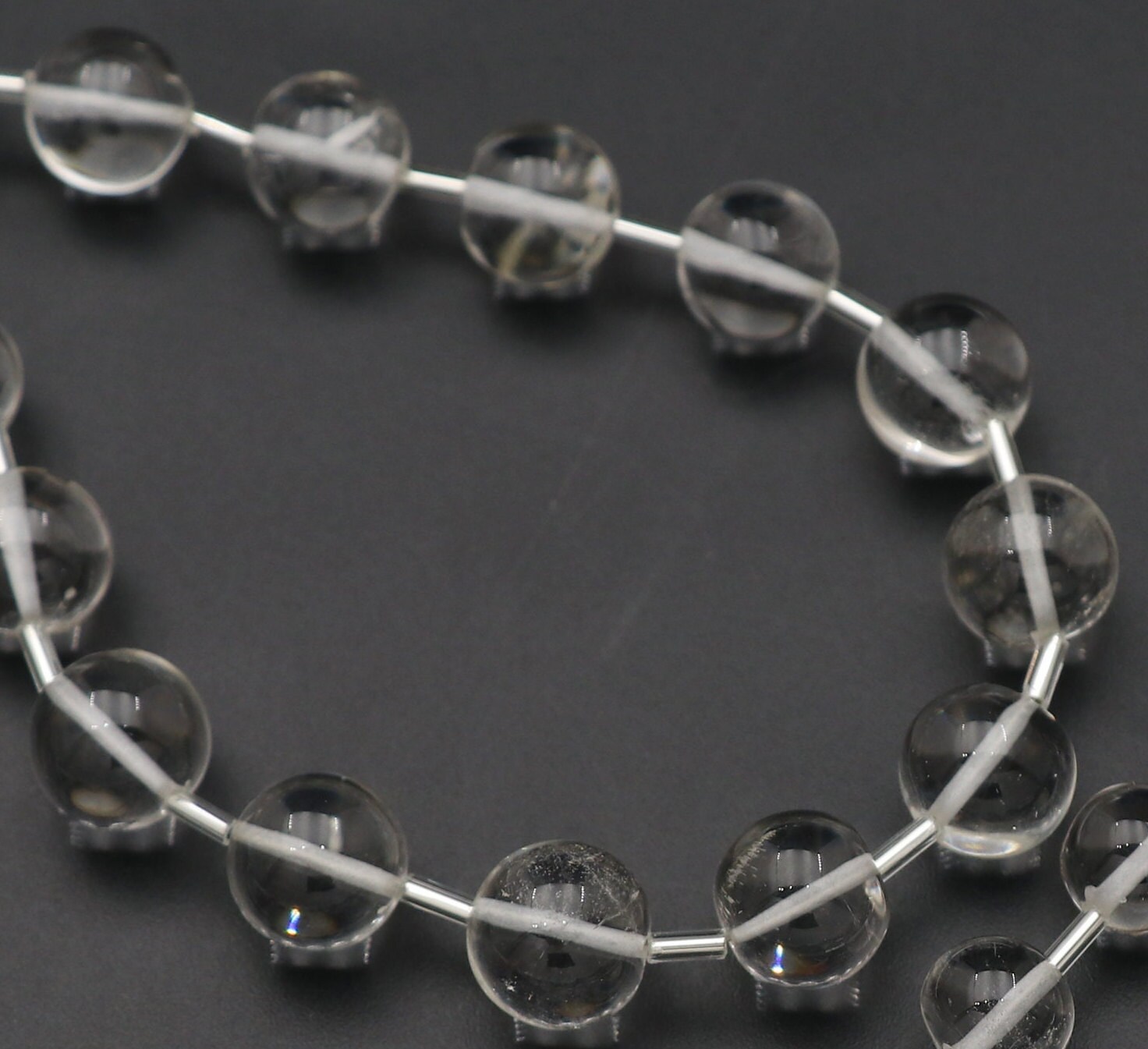 Natural Crystal Clear Round Beads Crystal Smooth Beads Etsy