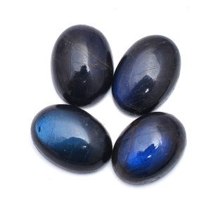Cabujón ovalado de labradorita azul brillante, 13 x 17 mm, par combinado, cabujón enorme, cabujón de piedra suelta, cabujón arcoíris negro, cabujón para joyería