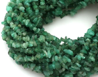 8mm green 7 strand natural EMERALD faceted precious gem stone fancy nugget beads 7mm