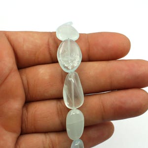 Aquamarine Nugget Gemstone Beads, Smooth Aquamarine, Hand Polish Nuggets, Uneven Shaped Beads, Natural Aquamarine, Uneven Jewelry Beads