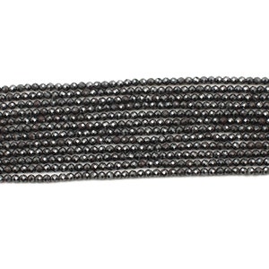 Gunmetal Hematite Beads: 2mm Faceted Rondelle, 13&#39;&#39; Strand