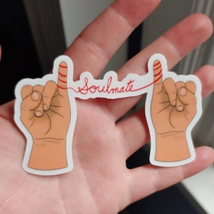 Soulmate AU waterproof sticker, fanfiction sticker