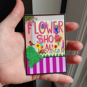 Flower Shop AU waterproof sticker, fanfiction sticker