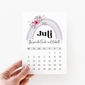 Gepersonaliseerde kaart: Je wordt oma, opa, tante of oom | Zwangerschapsverrassing | We krijgen een baby | Regenboogprint