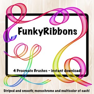 FunkyRibbons - Realistische Ribbon Brushes für Procreate und Procreate Pocket
