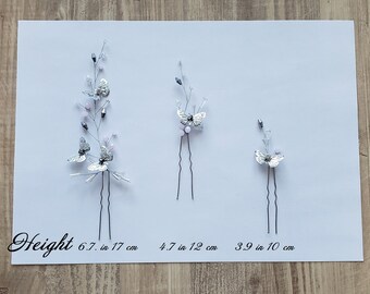 Forcine Per Capelli A Farfalla In Chiffon, Set Da 6 Pezzi Colorati, Accessori Per Acconciature Sposa E Fotografia