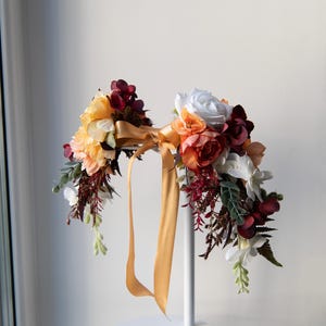 Terracotta Bridesmaid Bouquet: Rust Orange Fall Wedding Florals