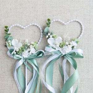 Salbei Blumen-Zauberstab Salbei Zauberstab Salbei grüner Braut-Zauberstab Braut Blumen-Zauberstab Hochzeit Blumen-Zauberstab Blumenmädchen-Blumenstrauß Blumenmädchen-Zauberstab