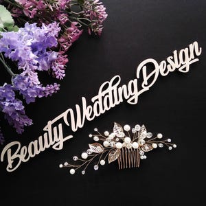 Swarovski Crystal Bridal Hair Comb: Ivory Pearl Wedding Headpiece