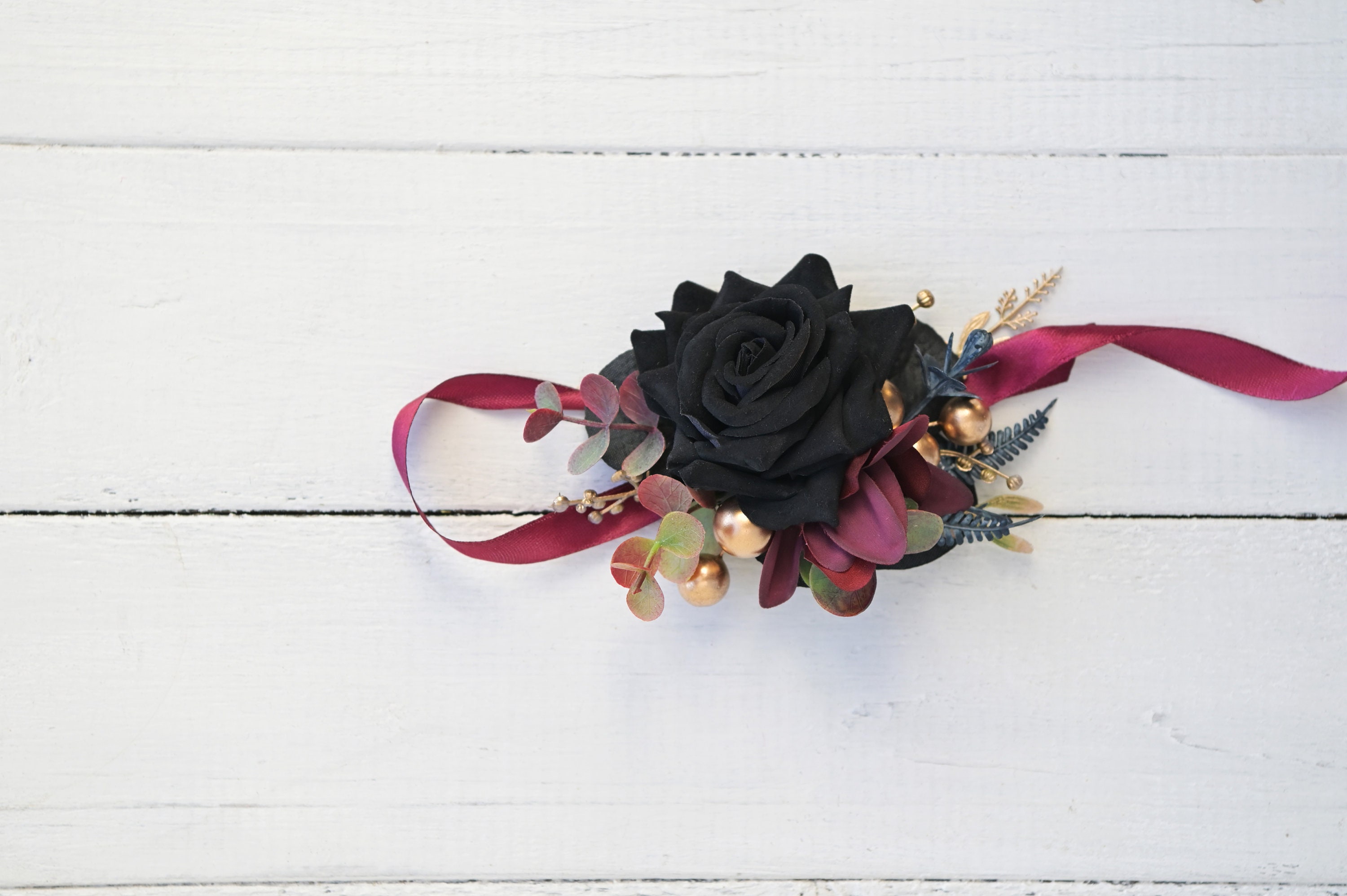 Black Flower Crown Black Bridal Crown Black Hair Crown Black | Etsy