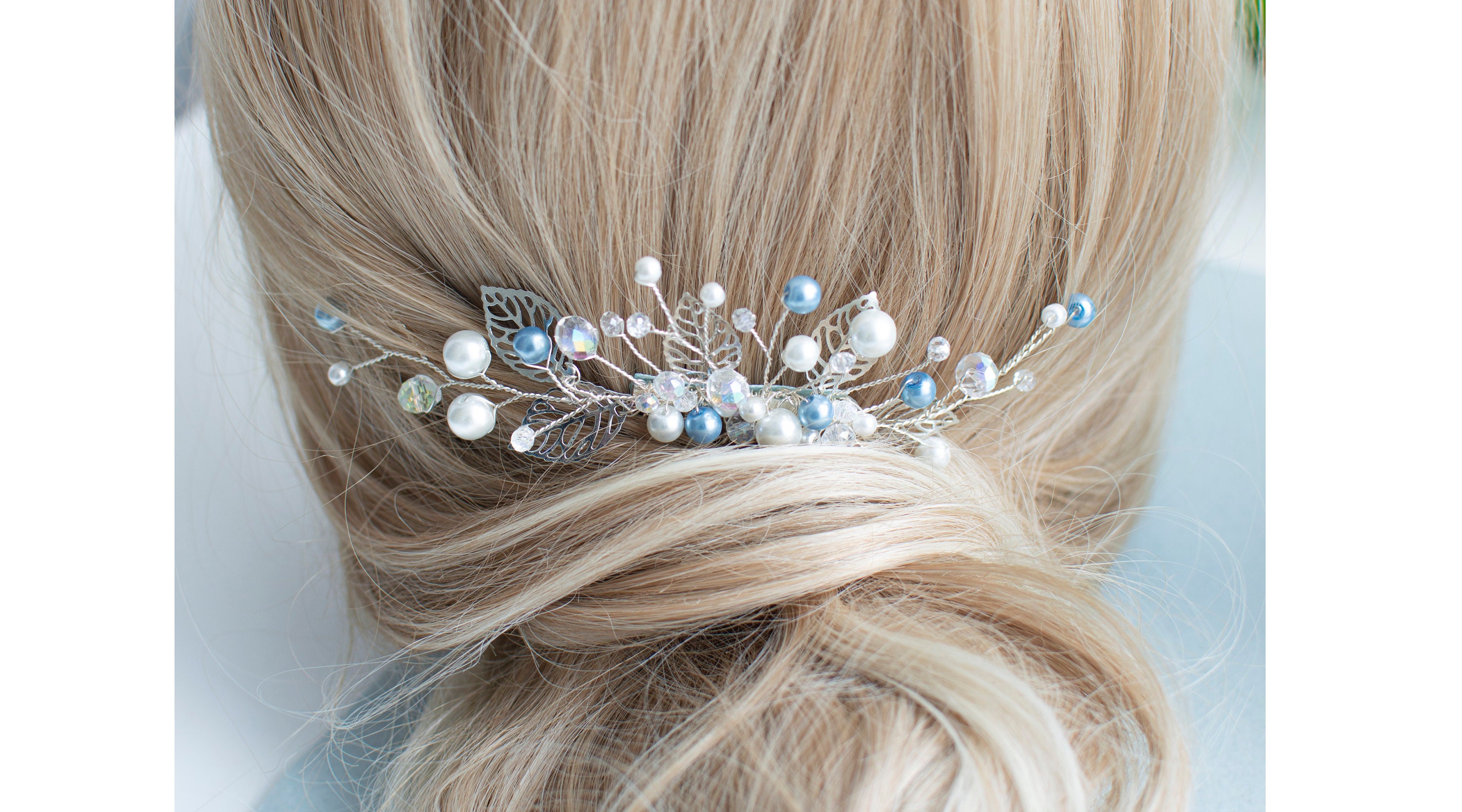blue pearl hair comb