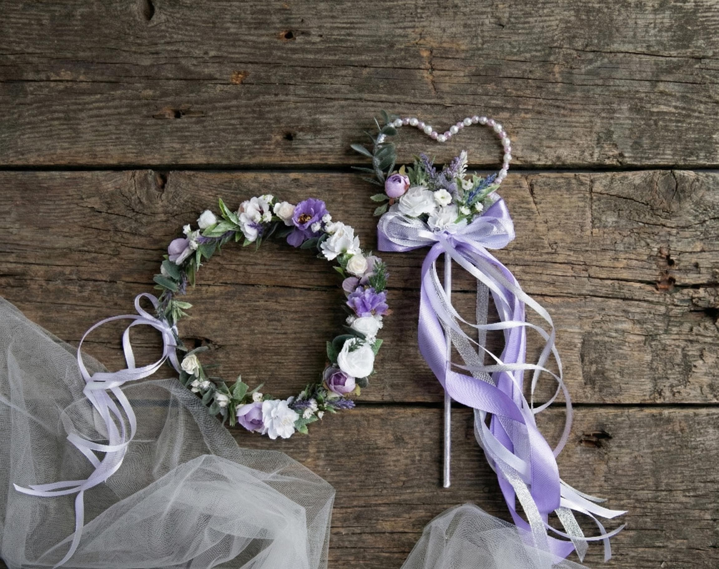 Flower Girl Headbands in Lavender - Etsy