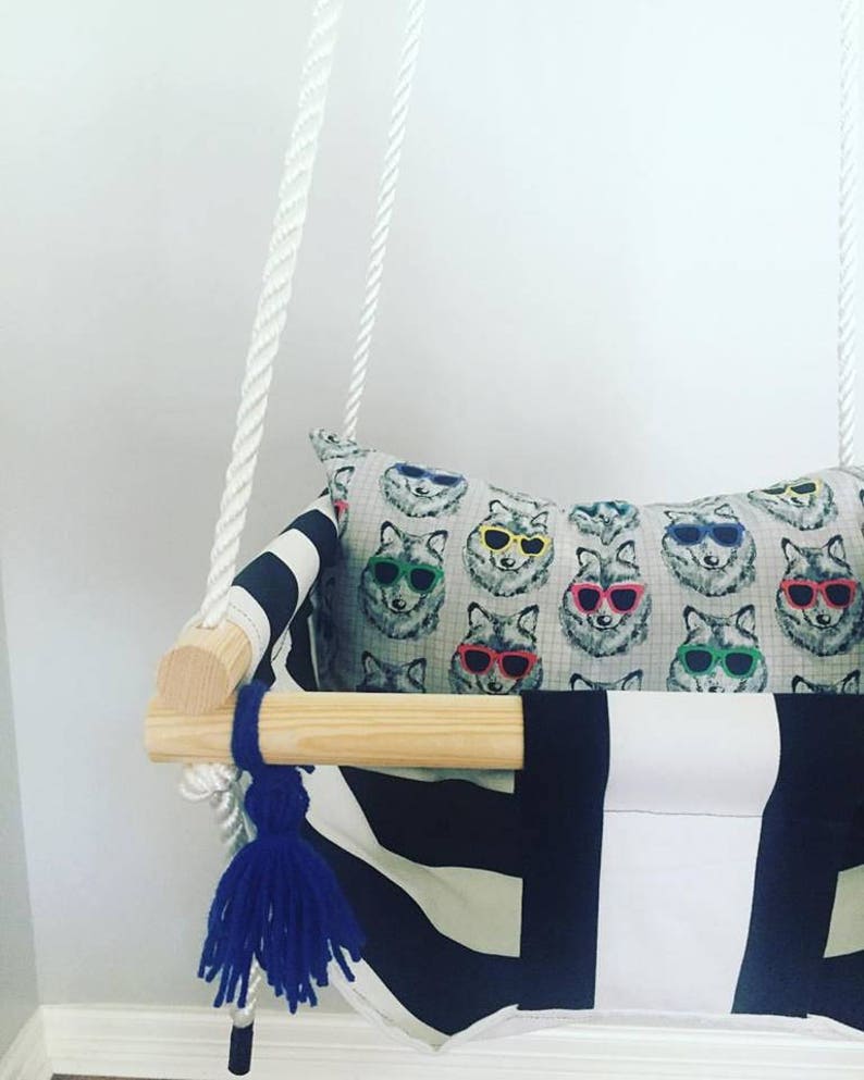 Cool Wolf Swing Rock On Swings Baby Swing Toddler Swing Indoor Outdoor Swing Patio Swing Black And White Swing