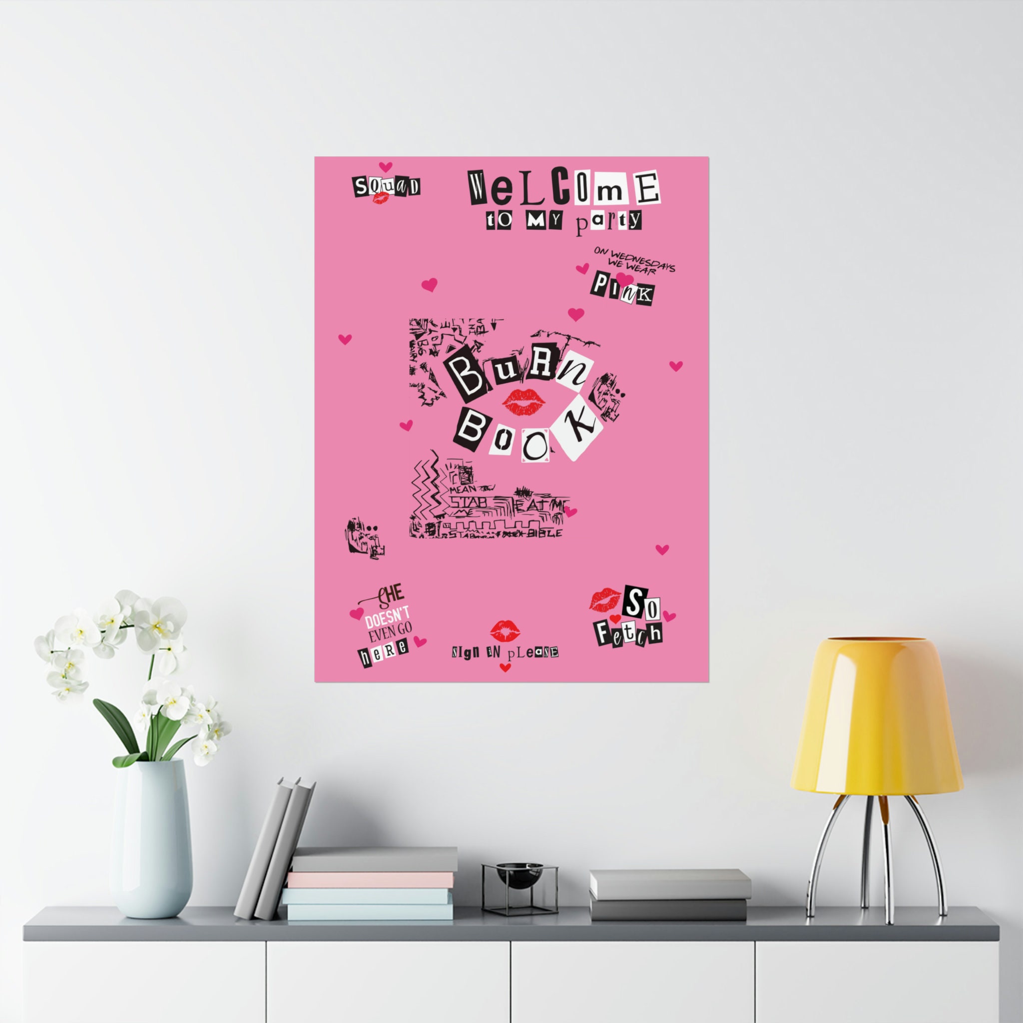 Poster MEAN Girls BURN BOOK Vertical Party Prop and Decoration 22x30