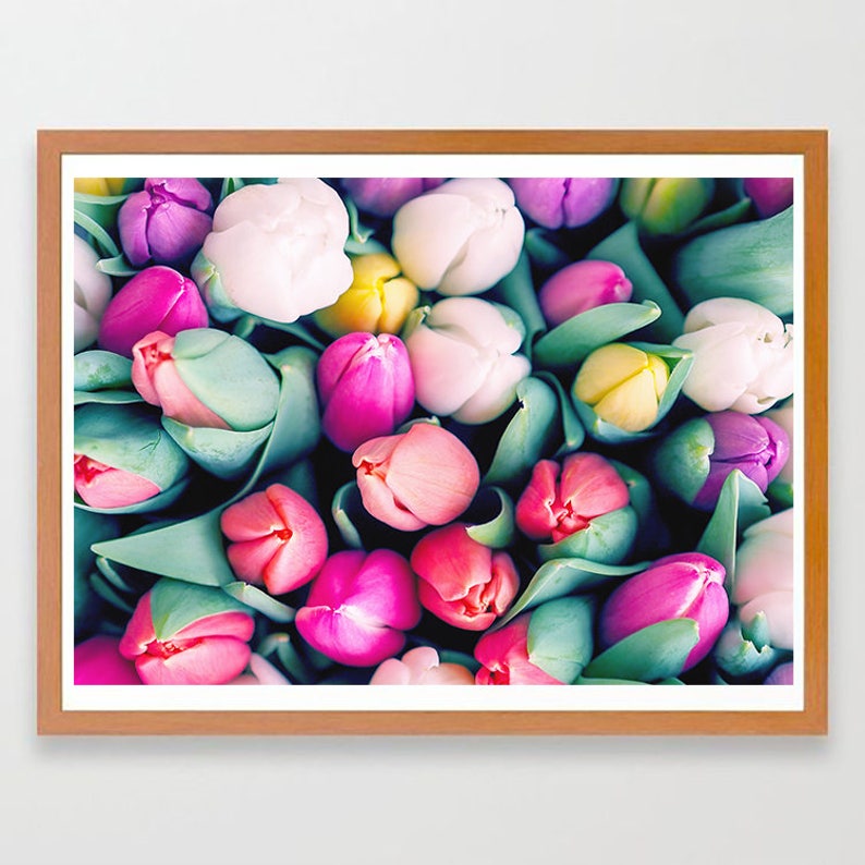 Tulips Art Print Digital Download Floral Wall Art Wedding Etsy