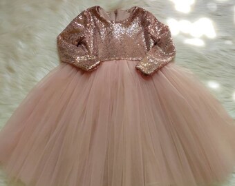 rose gold dress for toddler