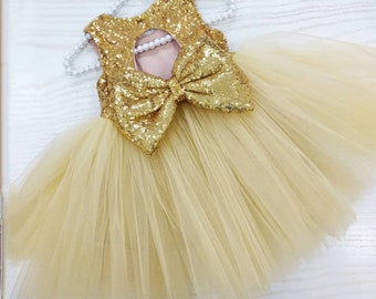 baby girl gold dress