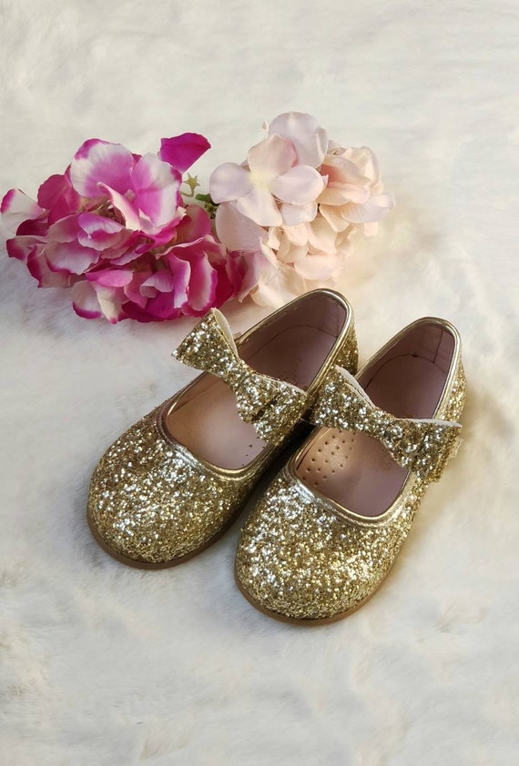 Bloem meisje gouden schoenen peuter meisjes schoenen meisjes - Etsy  Nederland