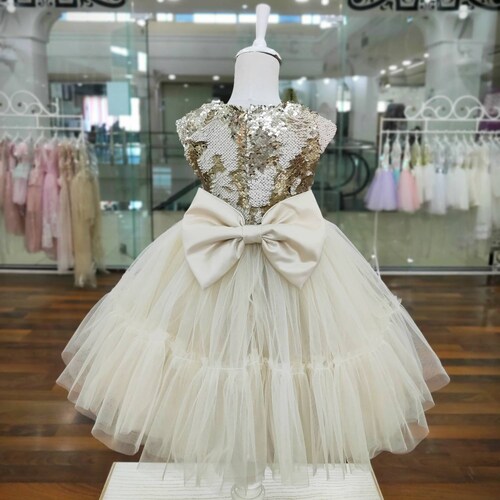 Girls Pink Gold Lace Tulle Party Dress Flower Girl Dress Etsy