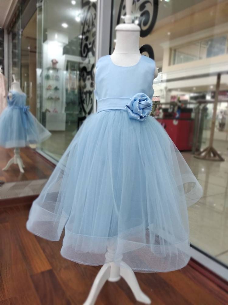 Girls baby blue party dress toddler sky blue dress birthday Etsy