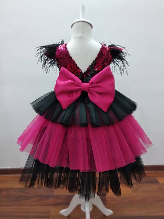 girls pink sparkle dress