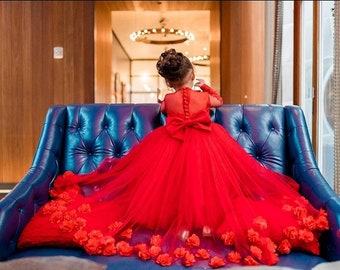 Red gown for girls, Babies & Kids, Babies & Kids Fashion on Carousell-mncb.edu.vn