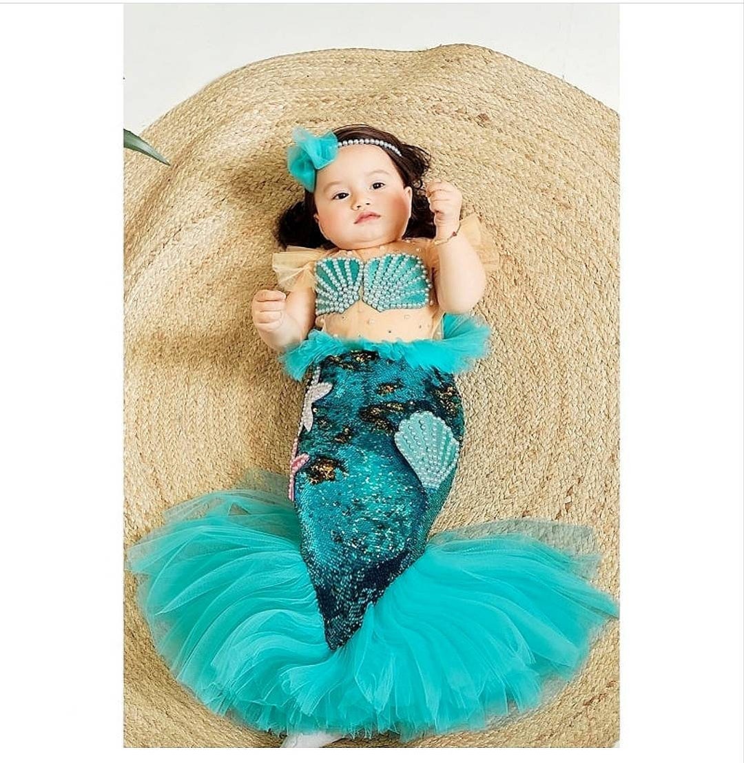 capacidad Pino Vatio Disfraz de sirena bebé vestido de sirena para niñas - Etsy España