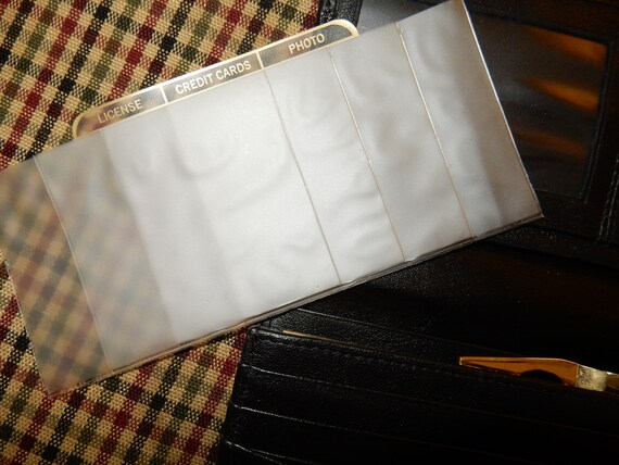 Pitt Leather Goods Vintage black and red wallet NEW! checkbook holder unused